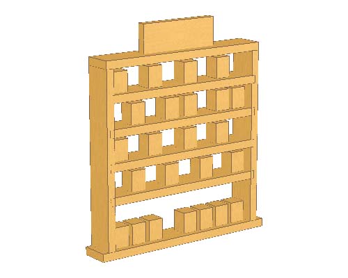 ミシン糸ラック　立体図