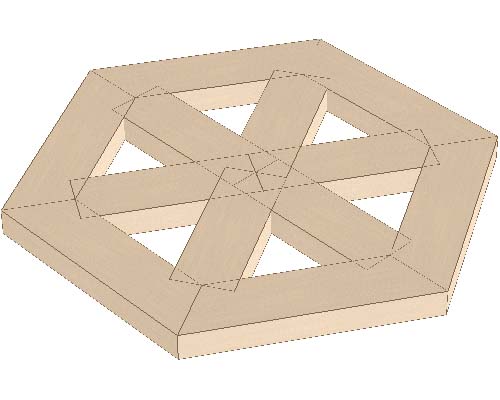 鍋敷き　立体図